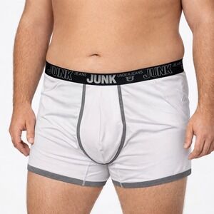 Junk Underjeans Shadow Trunk White‎ Mens Underwear 4XL/XXXXL (40-42) NWT